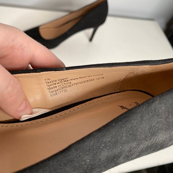 Classic Black Suede Pump - Picture 2 of 5